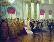 Ilya Repin Wedding of Nicholas II and Alexandra Fyodorovna, Germany oil painting artist